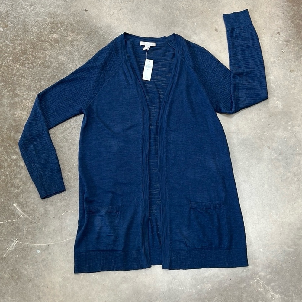 Banana Republic Factory Deep Blue open front Cardigan